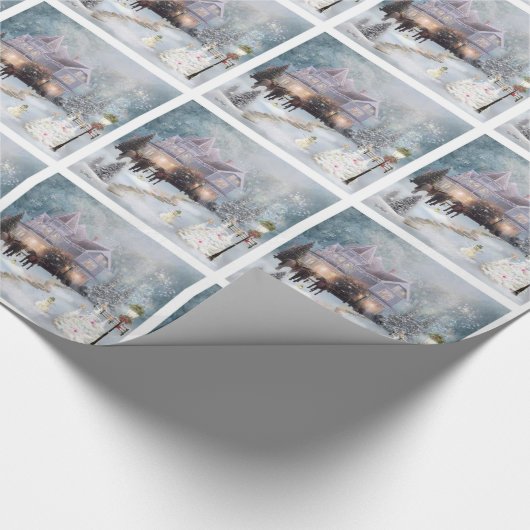 Een Western kerstfeest Cadeaupapier (Hoek)