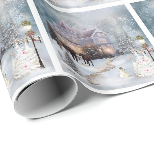 Een Western kerstfeest Cadeaupapier (Rol Hoek)