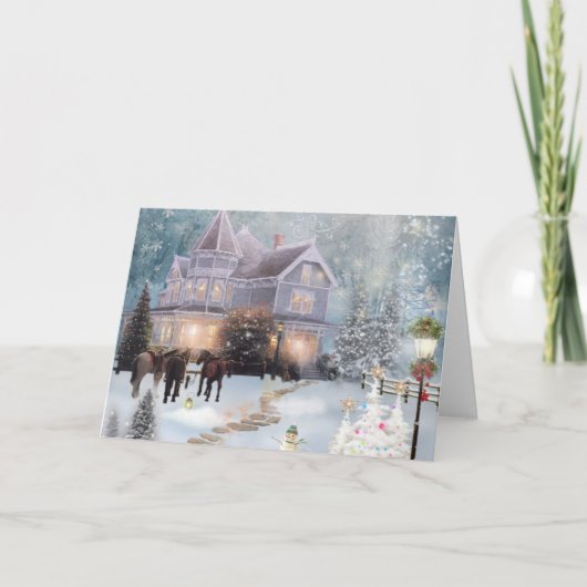 Een Western kerstfeest Feestdagen Kaart (Voorkant)