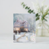 Een Western kerstfeest Feestdagenkaart (Staand voorkant)