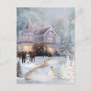 Een Western kerstfeest Feestdagenkaart