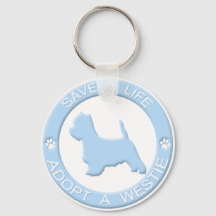 Een Westie-Sleutelhanger aannemen Sleutelhanger