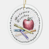Een wetenschapsleraar keramisch ornament (Links)