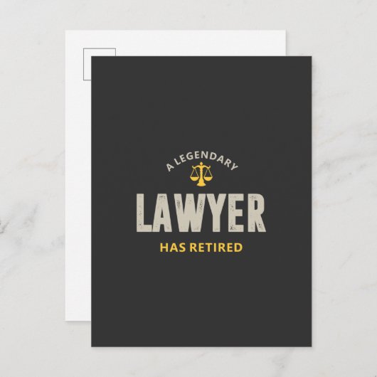 Een wettige advocaat is in vrijheid gesteld aankondigingskaart (Voorkant / Achterkant)