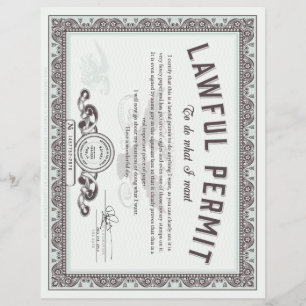 Een wettige vergunning om te doen wat je wilt flyer