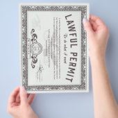 Een wettige vergunning om te doen wat je wilt flyer (Hand)