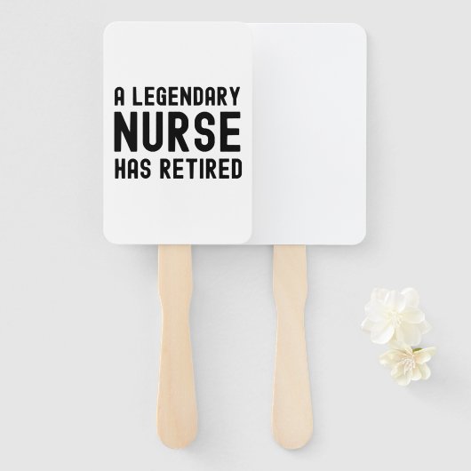 Een wettige verpleegster is uitgehongerd handwaaier (Voorkant en achterkant)