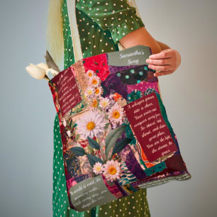Een Whimsical Boheemse Bloemige Gepersonaliseerde Tote Bag