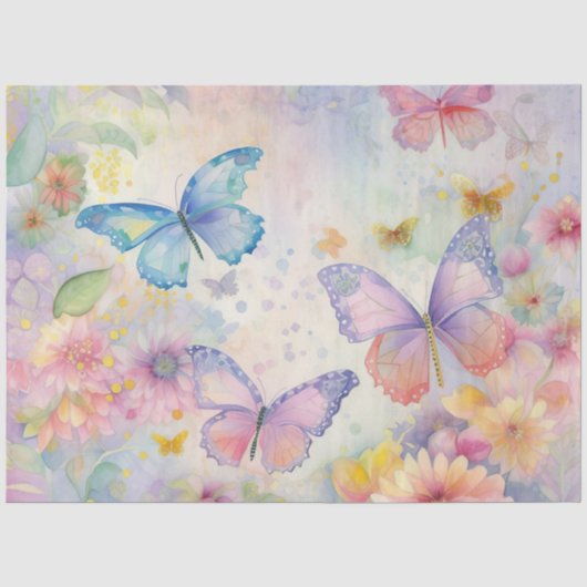 Een Whimsical Butterfly Serie Design 2 Tissuepapier (Voorkant)