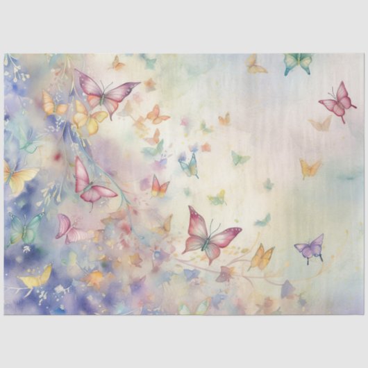 Een Whimsical Butterfly Serie Ontwerp 11 Tissuepapier (Voorkant)