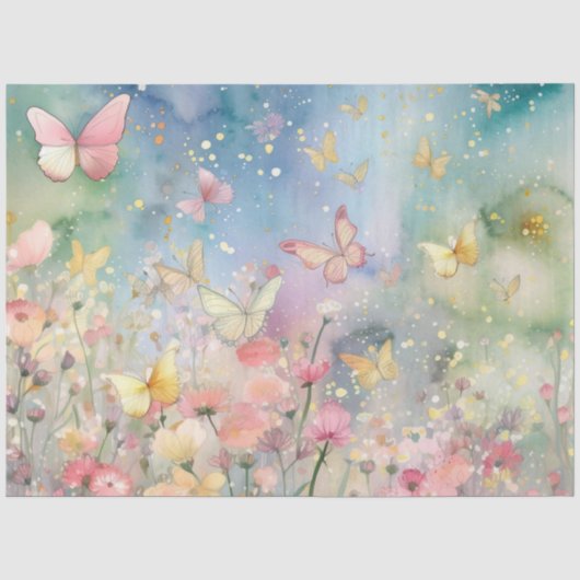 Een Whimsical Vlinder Serie Design 6 Tissuepapier (Voorkant)