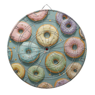 Een Whimsicale Pastelkleurige Donut Droom Dartbord
