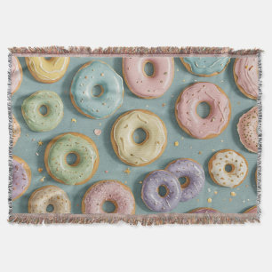 Een Whimsicale Pastelkleurige Donut Droom Deken