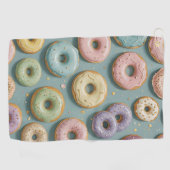 Een Whimsicale Pastelkleurige Donut Droom Golfhanddoek (Horizontaal)