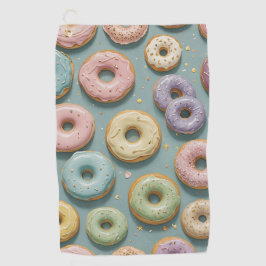 Een Whimsicale Pastelkleurige Donut Droom Golfhanddoek