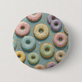 Een Whimsicale Pastelkleurige Donut Droom Ronde Button 5,7 Cm