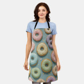 Een Whimsicale Pastelkleurige Donut Droom Schort (Gedragen)
