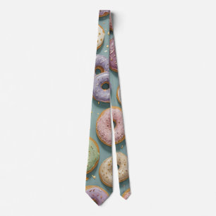 Een Whimsicale Pastelkleurige Donut Droom Stropdas