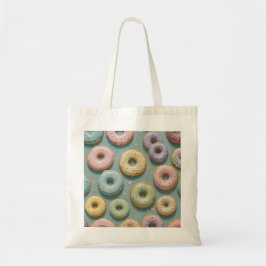 Een Whimsicale Pastelkleurige Donut Droom Tote Bag