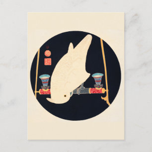 Een White Macaw Illustratie van Ito Jakuchu Briefkaart