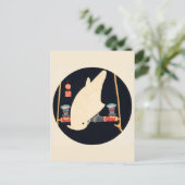 Een White Macaw Illustratie van Ito Jakuchu Briefkaart (Staand voorkant)