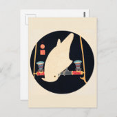 Een White Macaw Illustratie van Ito Jakuchu Briefkaart (Voorkant / Achterkant)