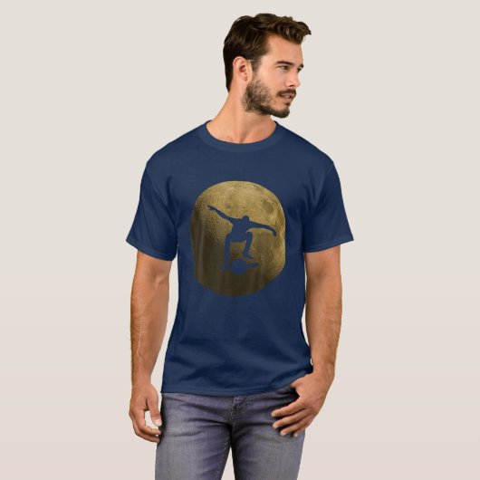 Een wiel dat in de maan drijft | Onewielige float  T-shirt (Voorkant volledig)
