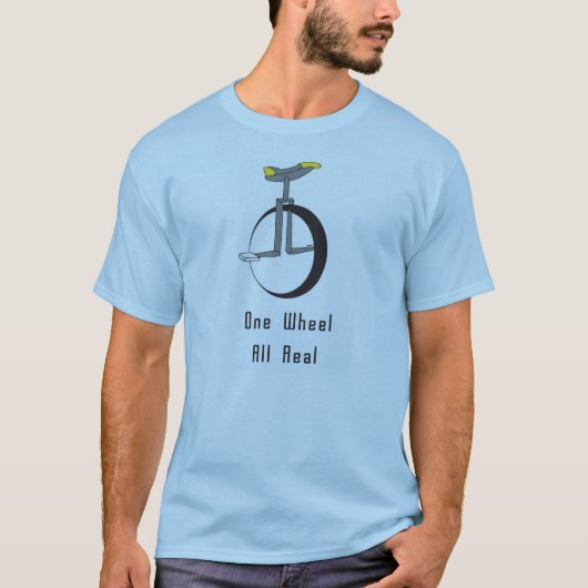één wiel houdt het echt t-shirt (Voorkant)