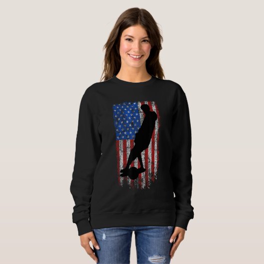 Eén wiel US-vlag Eén wiel Skateboard Float Ameri Trui (Voorkant volledig)