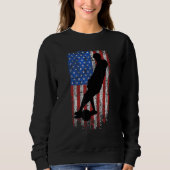 Eén wiel US-vlag Eén wiel Skateboard Float Ameri Trui (Voorkant)