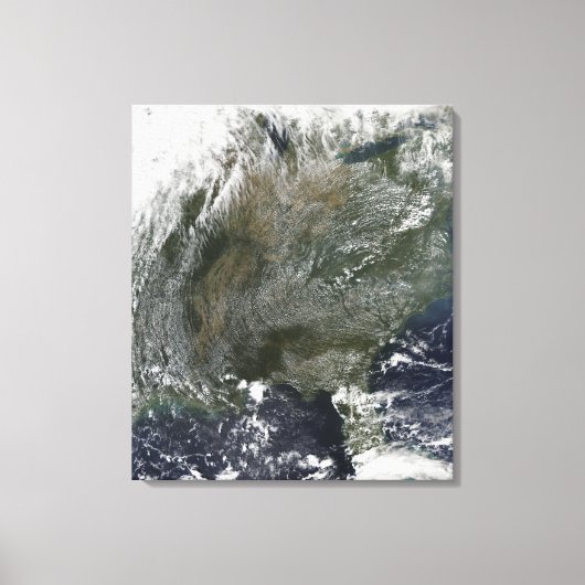 Een wielachtig patroon van hogedrukwolken canvas afdruk (Voorkant)
