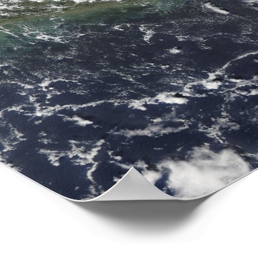 Een wielachtig patroon van hogedrukwolken poster (Hoek)