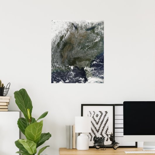 Een wielachtig patroon van hogedrukwolken poster (Thuiskantoor)