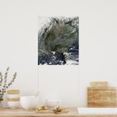 Een wielachtig patroon van hogedrukwolken poster (Keuken)