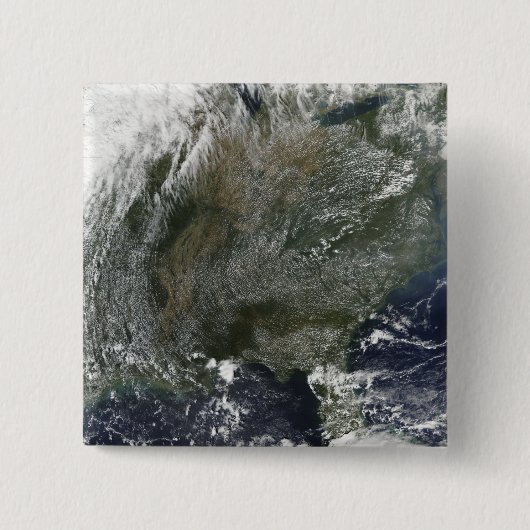 Een wielachtig patroon van hogedrukwolken vierkante button 5,1 cm (Voorkant)