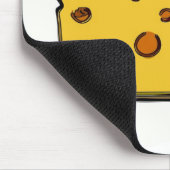 Een wiggele kaas met gaten-pop-kunst muismat (Hoek)