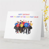 Een Wiggly Birthday hebben Kaart (Gele Bloem)