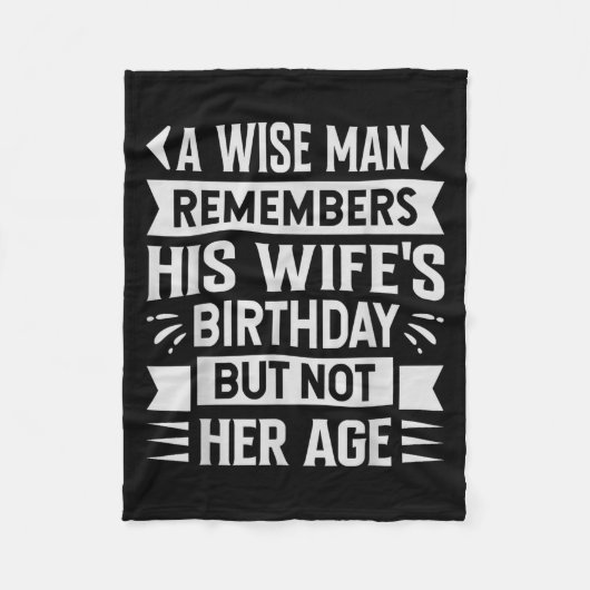 Een wijs Man herinnert zich de verjaardag van zijn Fleece Deken (Voorkant)