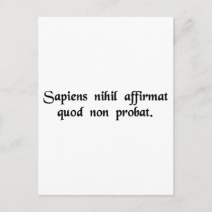 Een wijs man zegt dat hij niets doet..... briefkaart