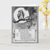 Een wijze oude uil & familie Wenskaart Kaart (Gele Bloem)