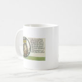 een wijze oude uil koffiemok (Voorkant links)