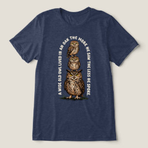 Een Wijze Oude Uil Stapeling Tri-Blend Shirt