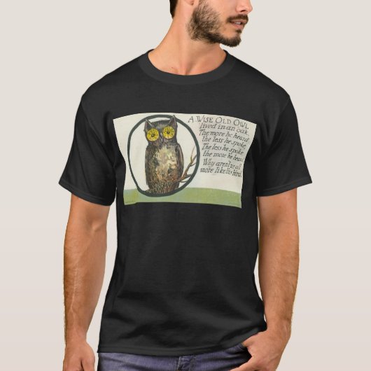 een wijze oude uil t-shirt (Voorkant)