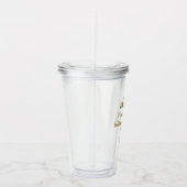 "Een wijze vrouw bouwt haar huis" Gepersonaliseerd Acryl Drinkbeker (Rechts)