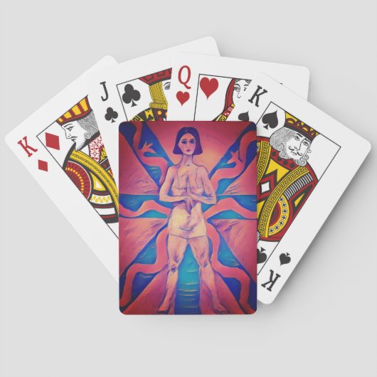 Een wijze vrouw pokerkaarten (Achterkant)