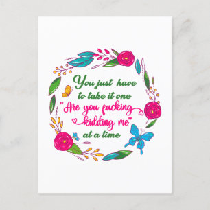 Een Wijze Vrouw Zei Eens Ik Ben Weg Briefkaart