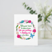 Een Wijze Vrouw Zei Eens Ik Ben Weg Hier Briefkaart (Staand voorkant)