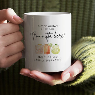 Een wijze vrouw zei ooit persoonlijk pensioen koffiemok