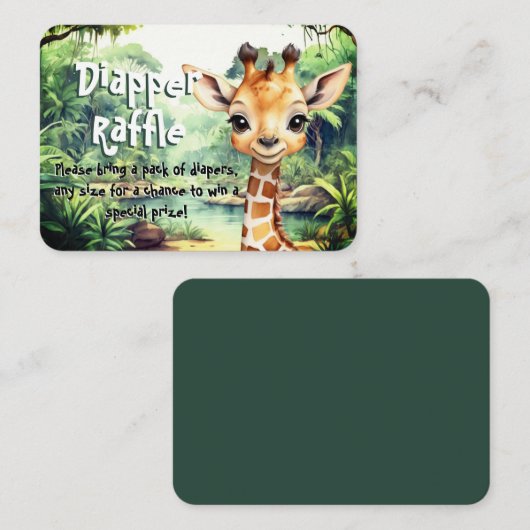 Een wild Baby shower Informatiekaartje (Voorkant / Achterkant)