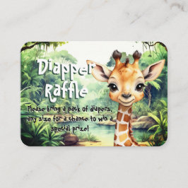 Een wild Baby shower Informatiekaartje